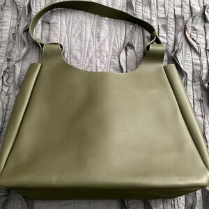Neiman Marcus Olive Shoulder Bag